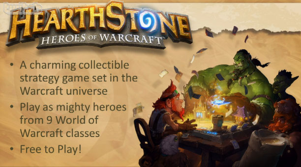 Slide de présentation de Hearthstone: Heroes of Warcraft à la PAX East (22 mars 2013).